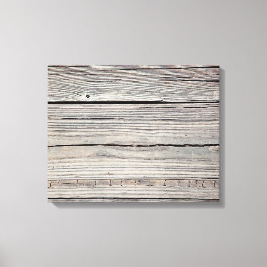  Weathered Wood Achtergrond - Oude raad Canvas Afdruk (Voorkant)