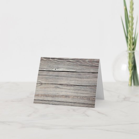  Weathered Wood Achtergrond - Oude raad Kaart (Voorkant)