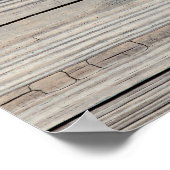 Weathered Wood Achtergrond - Oude raad Poster (Hoek)