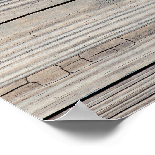  Weathered Wood Achtergrond - Oude raad Poster (Hoek)