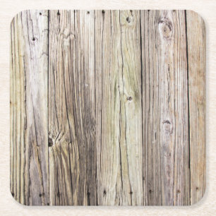 Weathered Wood Dock Boards met bijtende Charm Kartonnen Onderzetters