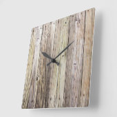 Weathered Wood Dock Boards with Rustic Appeal Vierkante Klok (Hoek)