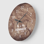 Weathered Wood Farmhouse Wedding Mr en Mrs. Grote Klok (Hoek)