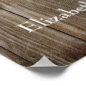 Weathered Wood & Liight Wedding Welcome Sign Poster (Hoek)