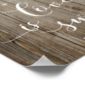 Weathered Wood & Liights Love is Sweet Dessert Sig Poster (Hoek)