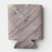 Weathered Wood Rough Textured Deck Blikjeskoeler (Achterkant)