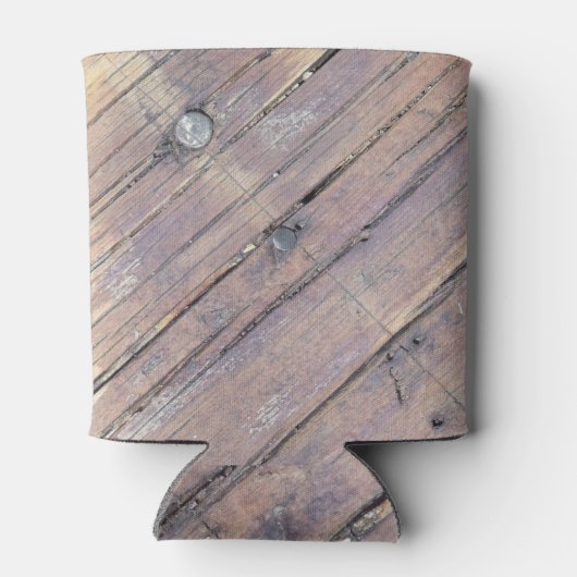 Weathered Wood Rough Textured Deck Blikjeskoeler (Achterkant)