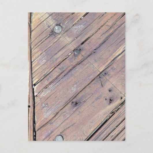 Weathered Wood Rough Textured Deck Briefkaart (Voorkant)