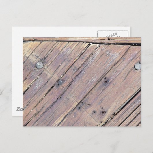 Weathered Wood Rough Textured Deck Briefkaart (Voorkant / Achterkant)