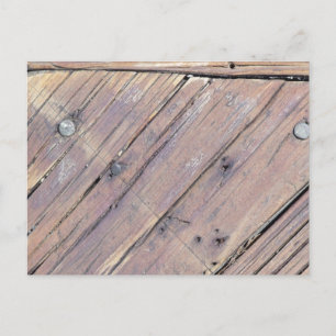 Weathered Wood Rough Textured Deck Briefkaart