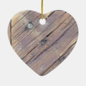 Weathered Wood Rough Textured Deck Keramisch Ornament (Achterkant)