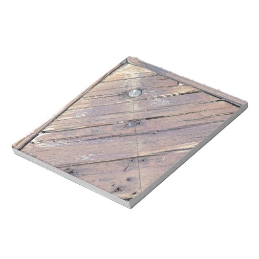 Weathered Wood Rough Textured Deck Notitieblok (Linkerzijde)