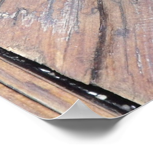 Weathered Wood Rough Textured Deck Poster (Hoek)
