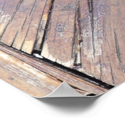 Weathered Wood Rough Textured Deck Poster (Hoek)