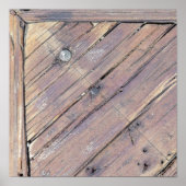 Weathered Wood Rough Textured Deck Poster (Voorkant)