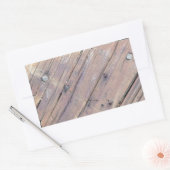 Weathered Wood Rough Textured Deck Rechthoekige Sticker (Envelop)