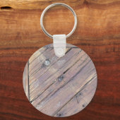 Weathered Wood Rough Textured Deck Sleutelhanger (Voorkant)
