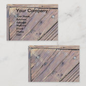 Weathered Wood Rough Textured Deck Visitekaartje (Voorkant / Achterkant)