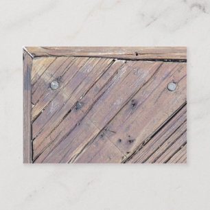Weathered Wood Rough Textured Deck Visitekaartje