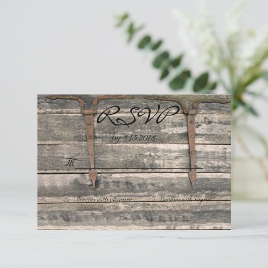 Weathered Wood RSVP (Staand voorkant)