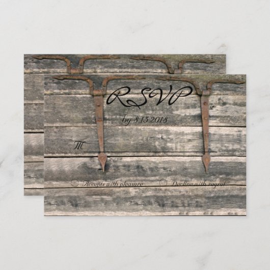 Weathered Wood RSVP (Voorkant / Achterkant)
