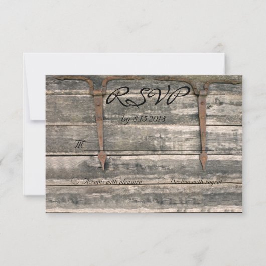 Weathered Wood RSVP Kaartje (Voorkant)