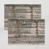 Weathered Wood RSVP Kaartje (Voorkant / Achterkant)