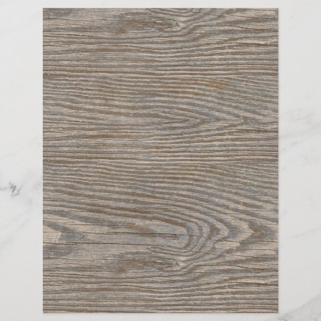 Weathered Wood Rustic Beige Scrapbook Paper (Voorkant)