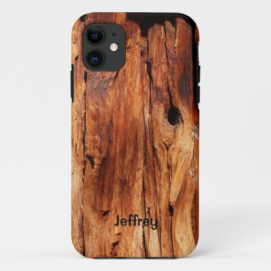 Weathered Wood Siding (Faux), Name, Case-Mate iPhone Case (Achterkant)