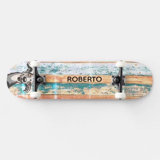 Weathered Wood Skate Deck (Horizontaal)