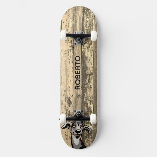Weathered Wood Skate Deck (Voorkant)