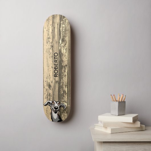 Weathered Wood Skate Deck (Muurkunst)