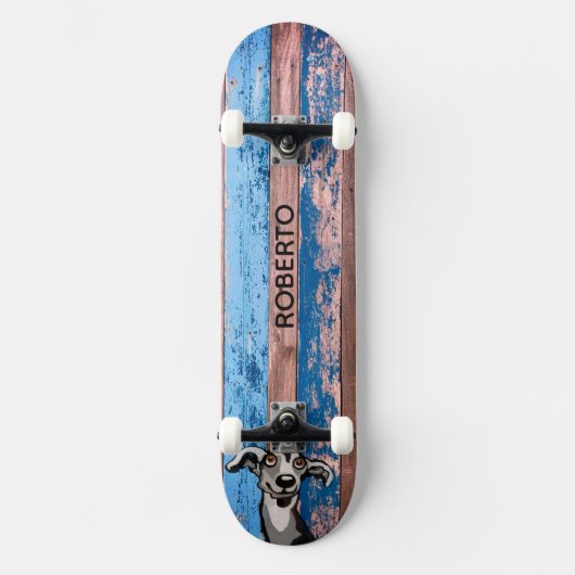 Weathered Wood Skate Deck (Voorkant)