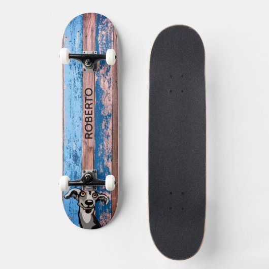 Weathered Wood Skate Deck (Voorkant)