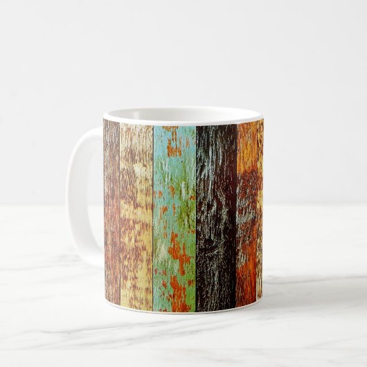 Weathered Wood Style Mug Koffiemok (Voorkant links)