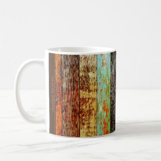 Weathered Wood Style Mug Koffiemok (Links)