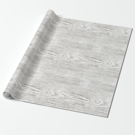 Weathered Wood Texture White Cadeaupapier (Uitgerold)