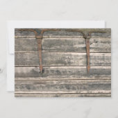 Weathered Wood Wedding Kaart (Achterkant)