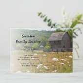 Weathered Wooden Barn Ranch Kaart (Staand voorkant)