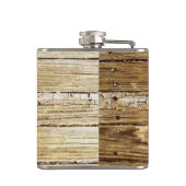 Weathered Wooden Deck Pocket Fles Heupfles (Achterkant)
