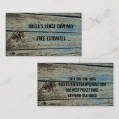 Weathered Wooden Fence Pickets met nagels en knope Visitekaartje (Voorkant / Achterkant)