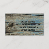 Weathered Wooden Fence Pickets met nagels en knope Visitekaartje (Achterkant)