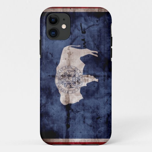 Weathered Wyoming Flag Case-Mate iPhone Case (Achterkant)