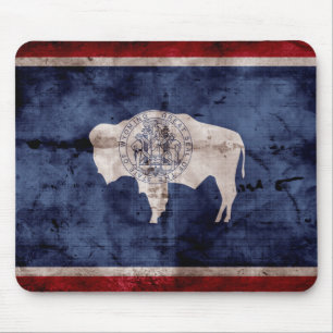 Weathered Wyoming Flag Muismat