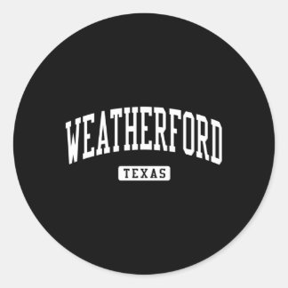 Weatherford Texas TX Atletische Sport Ronde Sticker