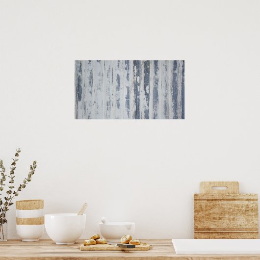 Weathergeverfd gegolfd ijzerPoster Poster (Keuken)