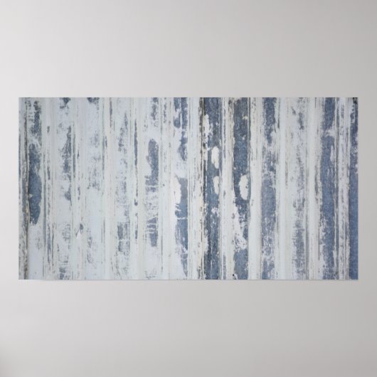 Weathergeverfd gegolfd ijzerPoster Poster (Voorkant)