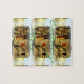 Weatherhout zigeunercaravan legpuzzel (Horizontaal)