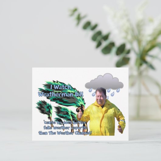 Weatherman Bill Briefkaart (Staand voorkant)