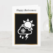 Weatherperson Meteorologist Retirement Kaart (Voorkant)